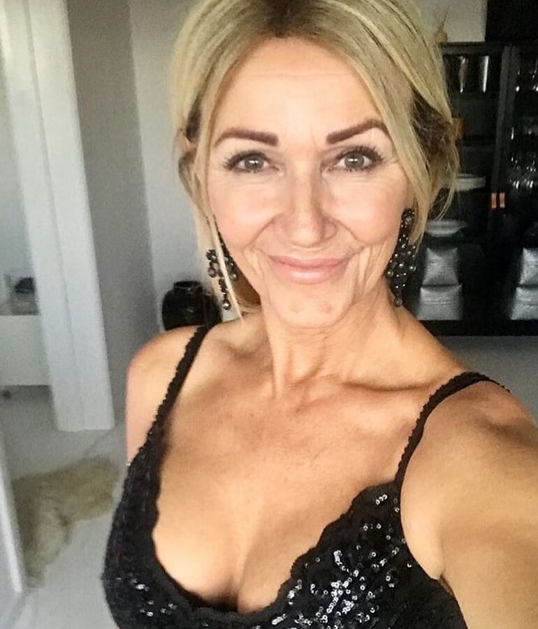 Hot mature Danish mom in lingerie
