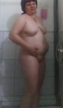 Russian mature in shower