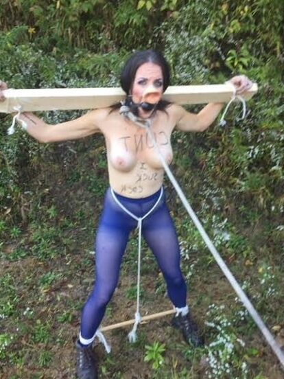 helpless french milf whore pig humiliated