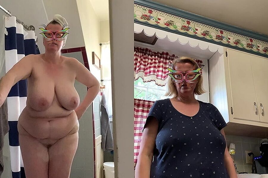 Chubby big tits granny Kathy