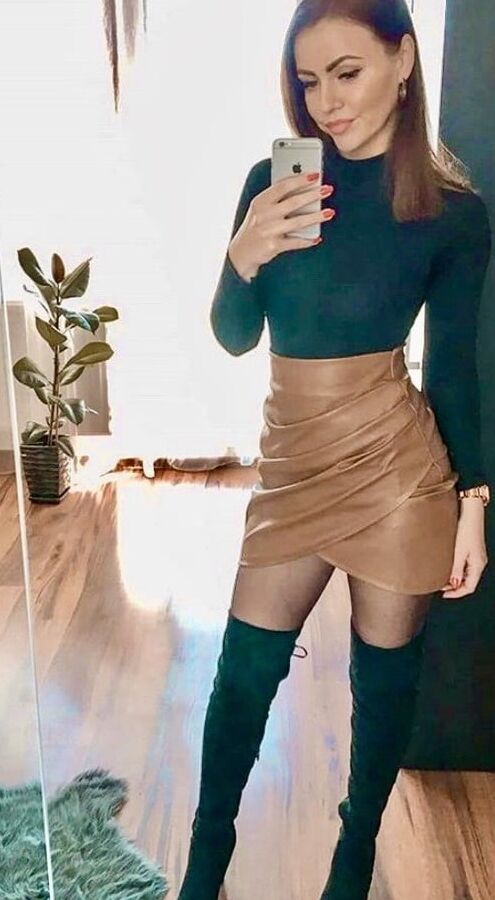 Leather Skirts and Dresses &amp; High Heels
