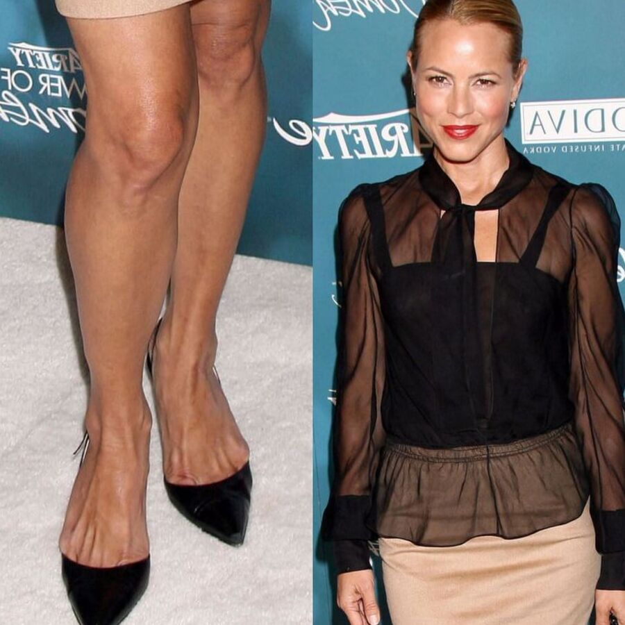 Maria Bello&;s Sexy Legs feet and high heel