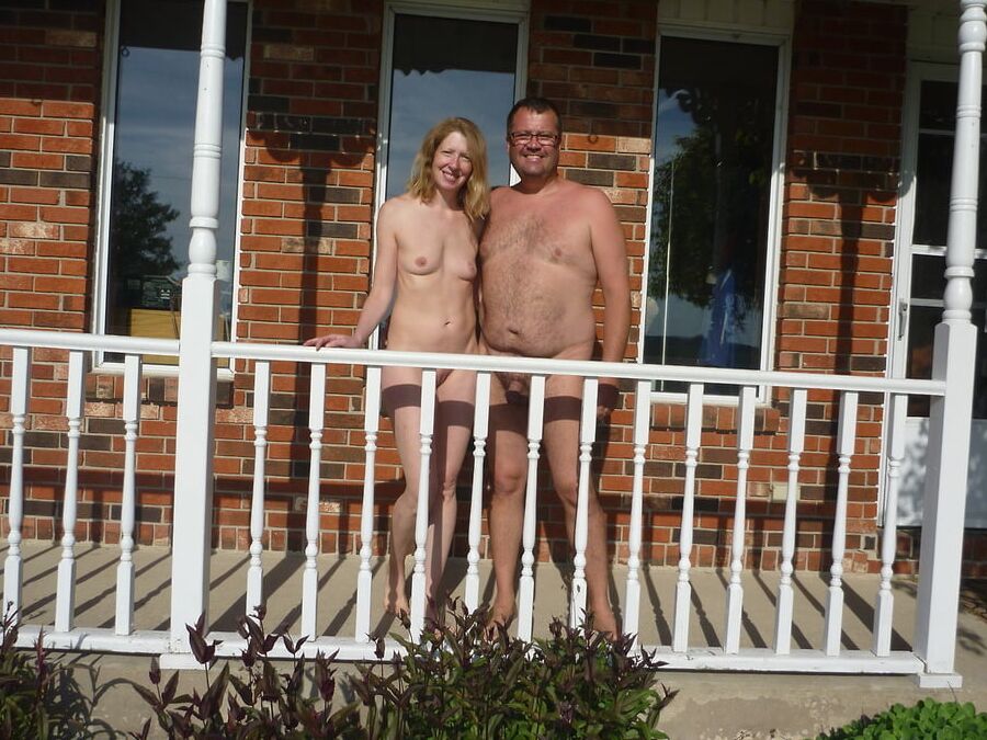 Happy nudist couple
