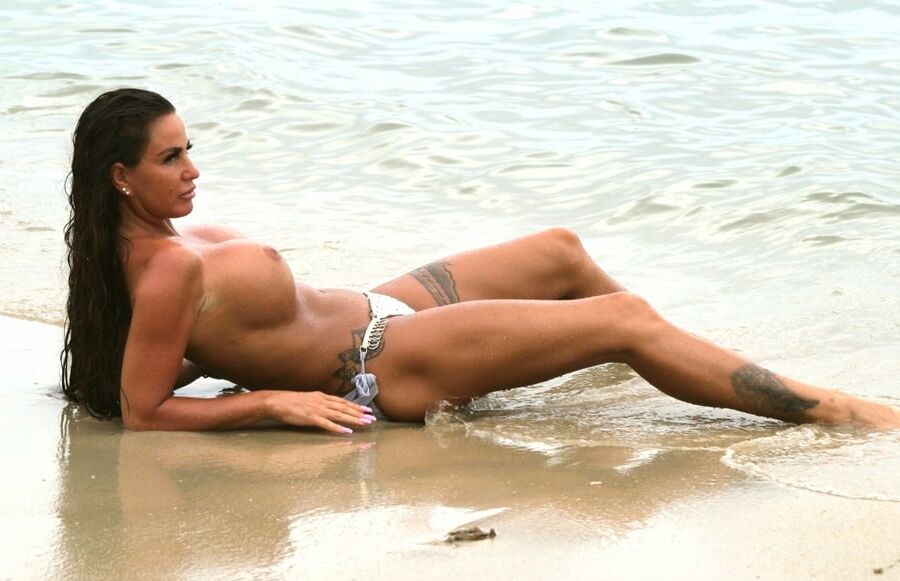 Katie Price beach topless Thailand sep