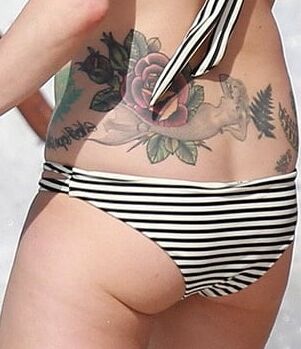 Fearne Cotton in a striped bikini
