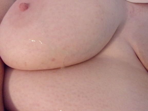 Funbags saggy sexy huge saggy boobs big nipples cum on tits