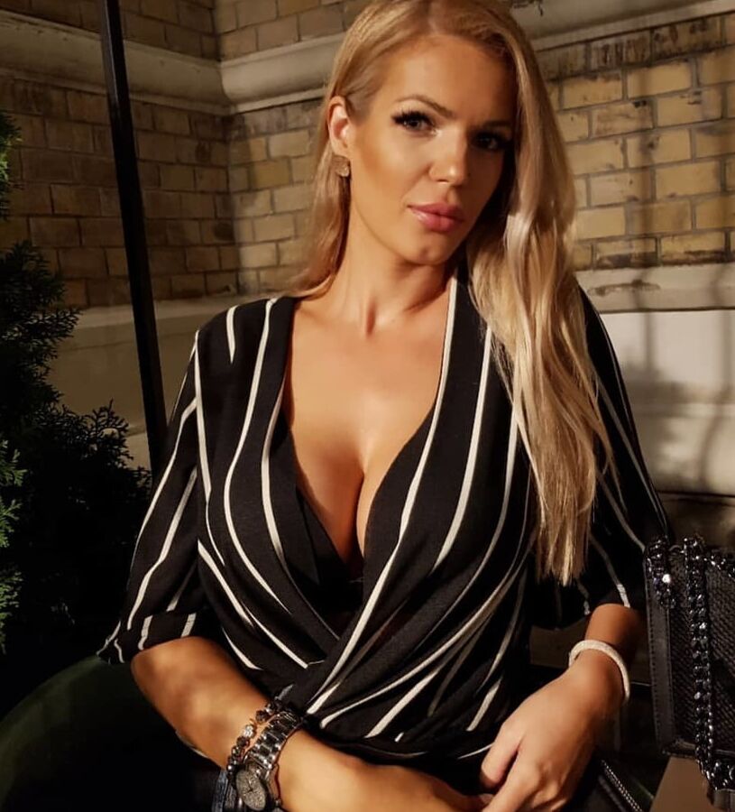 Serbian slut blonde girl big natural tits Sandra Mirjanic