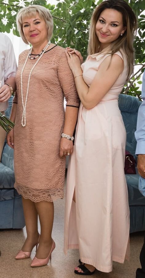 Pantyhosed Bride and Mother in Law