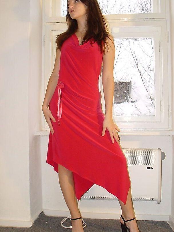 Avery Black - Red Dress Asian Seductress