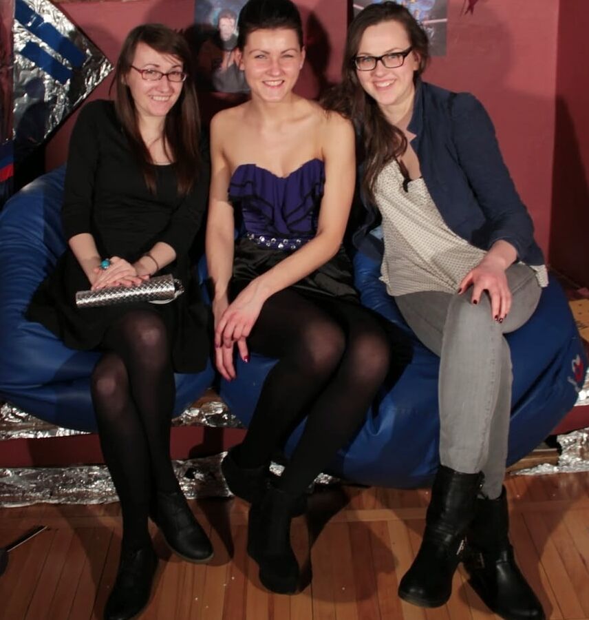 Nerdy Girls Party in Pantyhose Part