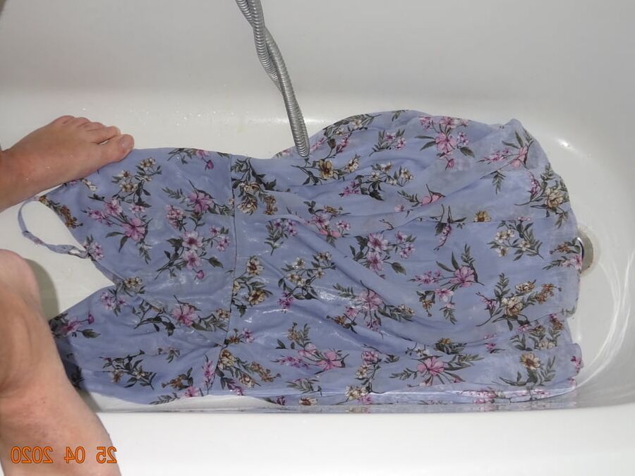 piss on floral dress