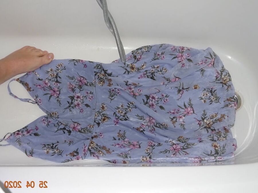 piss on floral dress