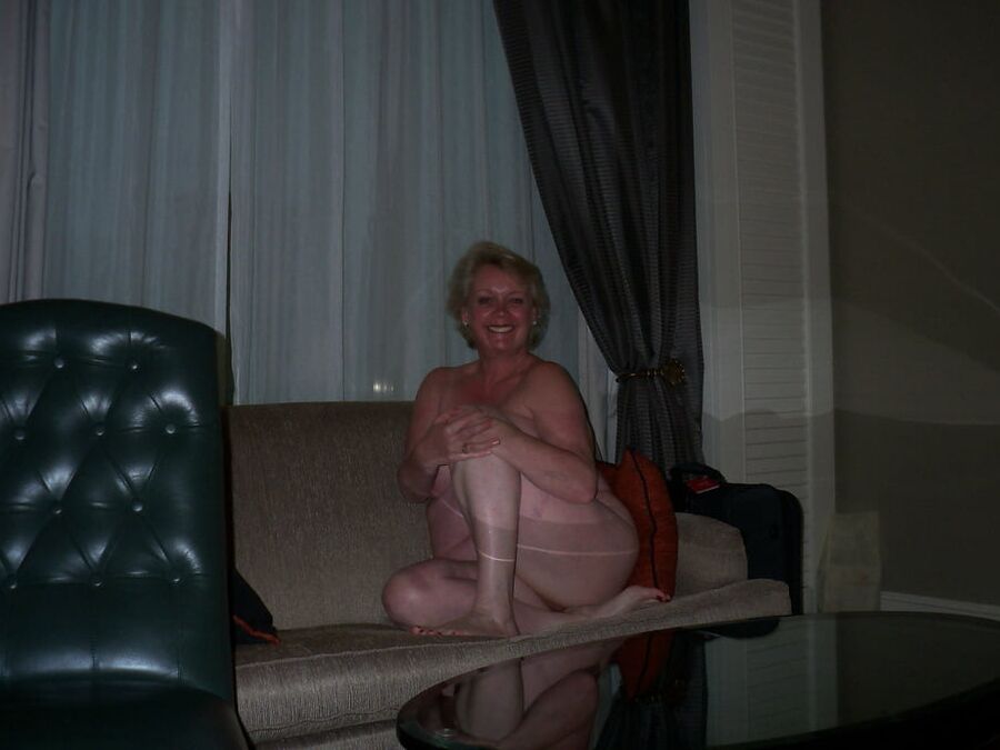 . Mature English wife poses for hubby