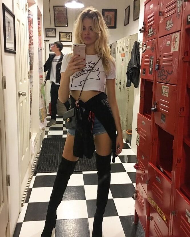 Female Celebrity Boots &amp; Leather - Hailey Clauson