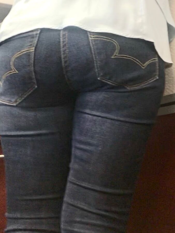 Tight jeans asses
