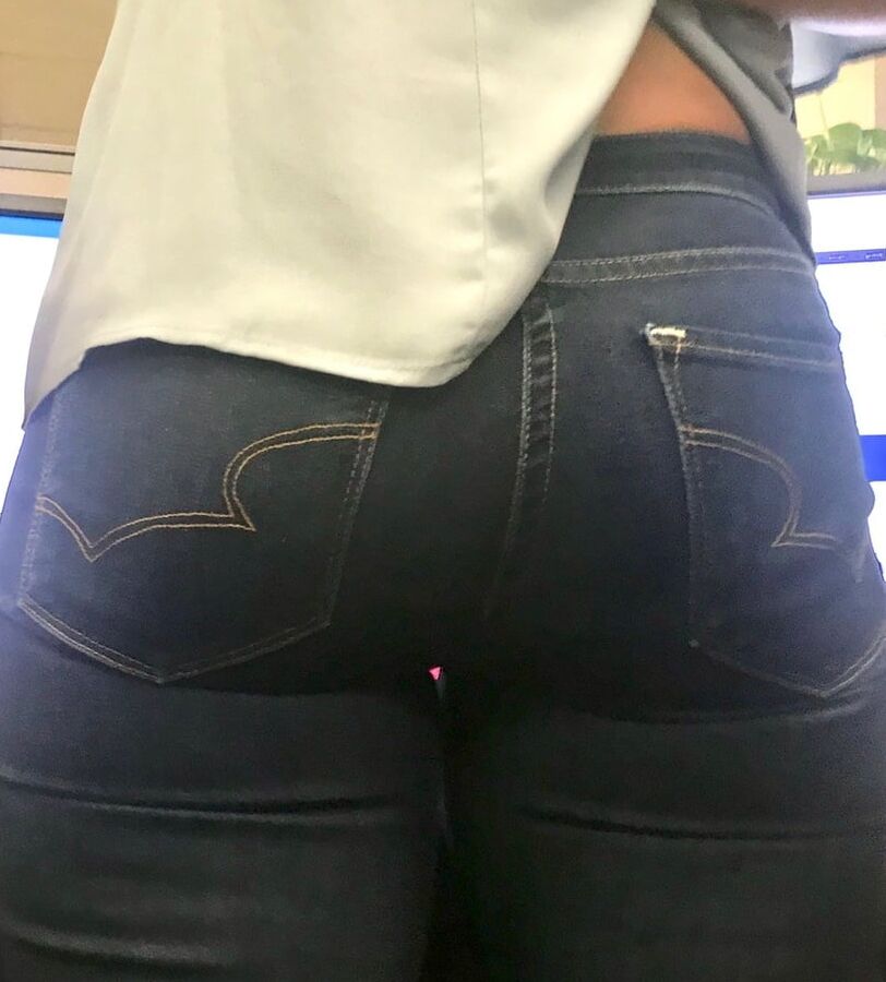 Tight jeans asses