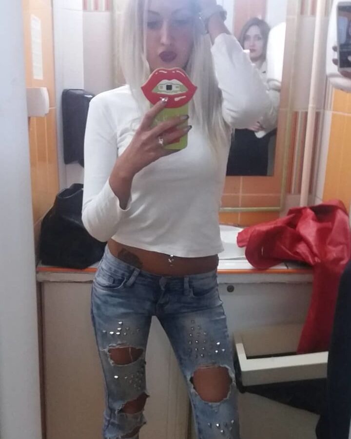 Serbian beautiful skinny blonde whore girl Nina Toskic