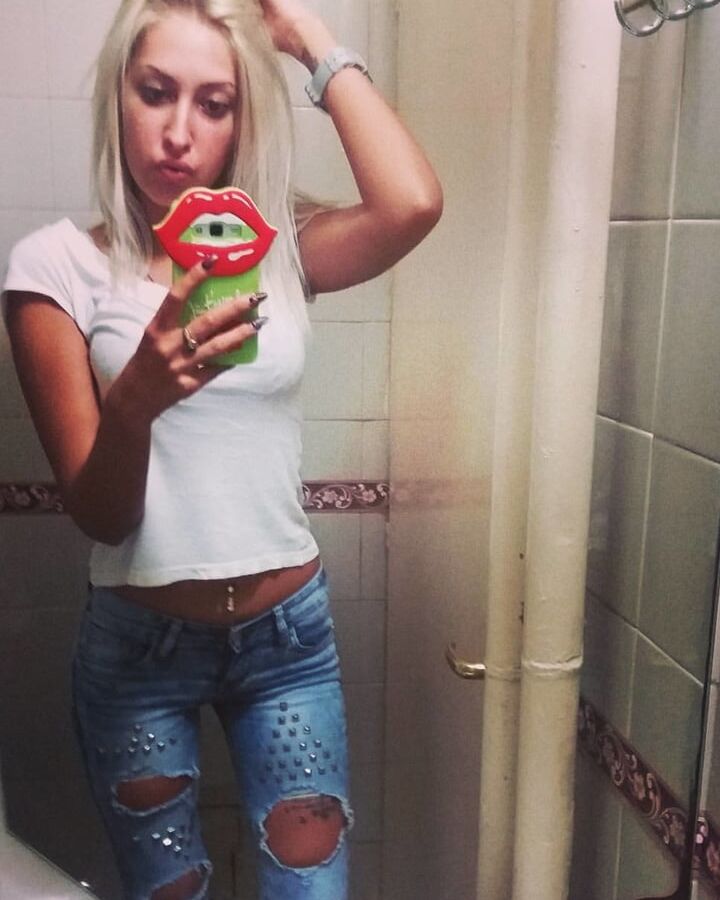 Serbian beautiful skinny blonde whore girl Nina Toskic