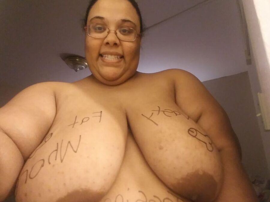 Dumb SSBBW Slut Jessica Jones&; Bodywriting