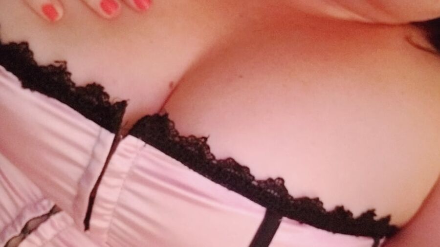 Pink corset &amp; skirt picked out by a sweet girlfriend