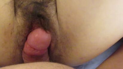 Cuckold Hubby Rubs Dick In Another Mans Creampie Hairy Pussy