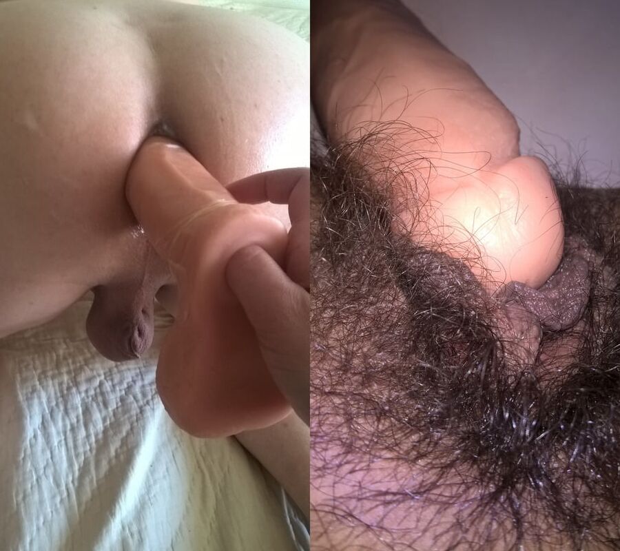 Hairy JoyTwoSex And Hubby Playing With Dildo