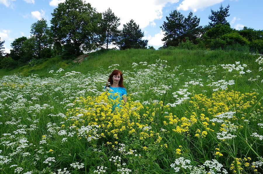 My Wife in White Flowers (near Moscow)