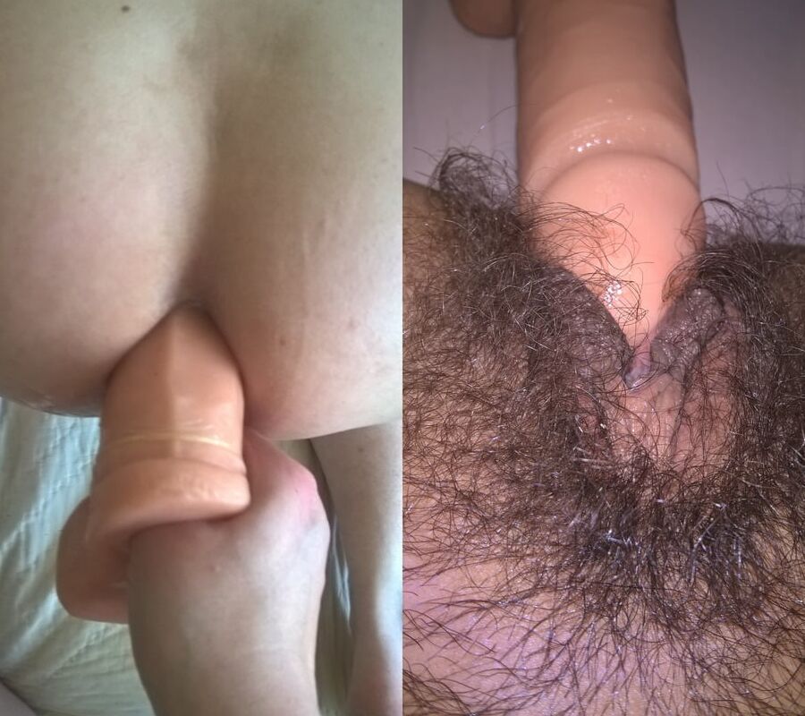 Hairy JoyTwoSex And Hubby Playing With Dildo