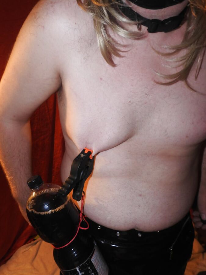 Tits Torture with L bottle for Nipple