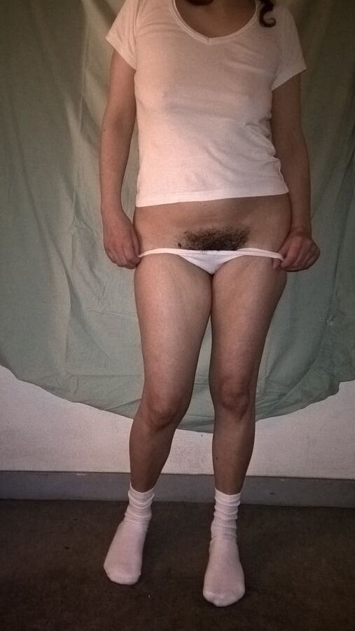 Too Tight Panties For Hairy Pussy