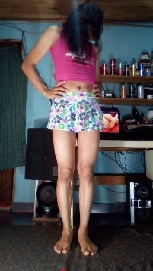 The fucking Maria. with flowered miniskirt.