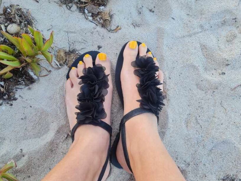 Wife beach feet