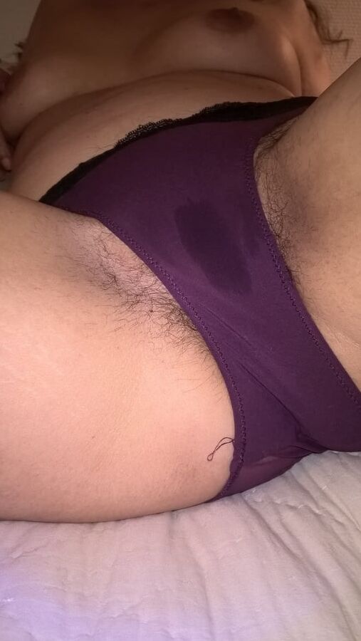 Hairy Wet Wife In Purple Panties