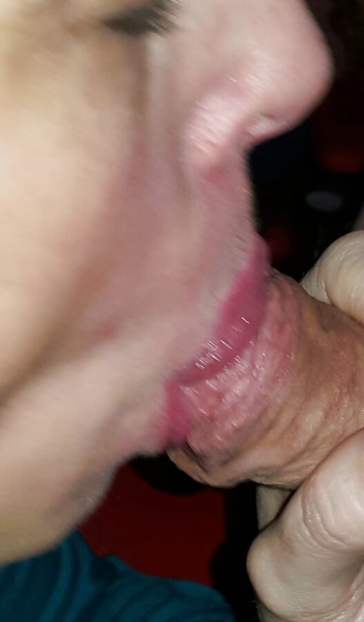 My wife gives my friend a Valentines blow job