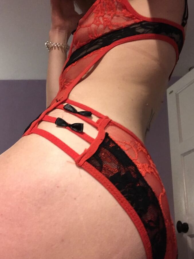 Red and black lace