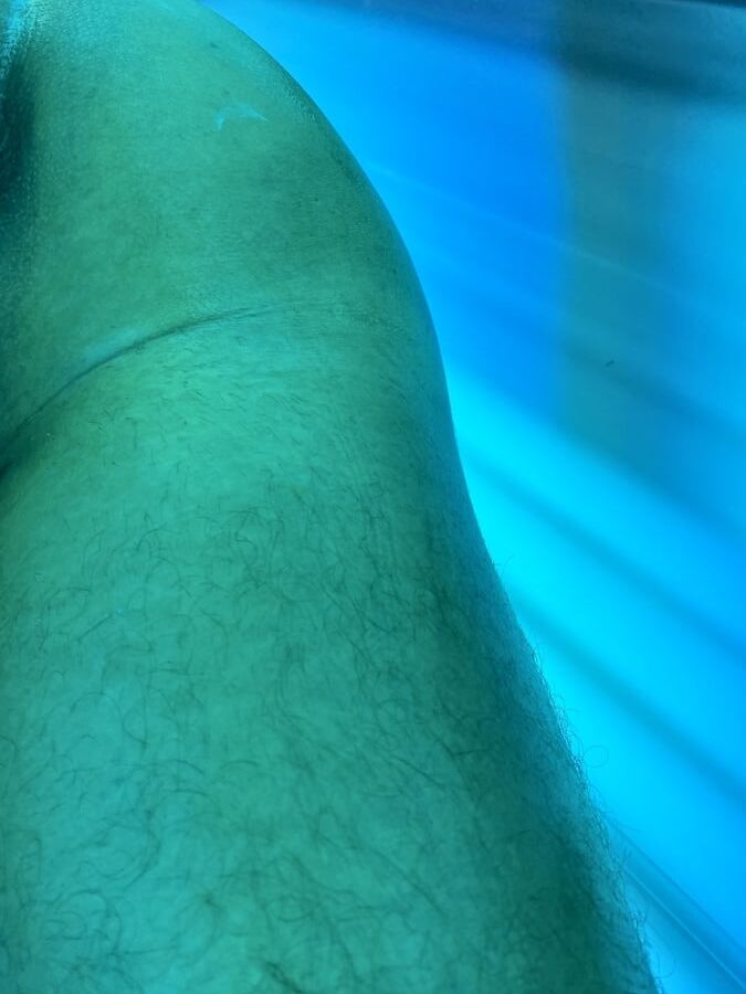 Being a horny slut in public tanning bed and at home today