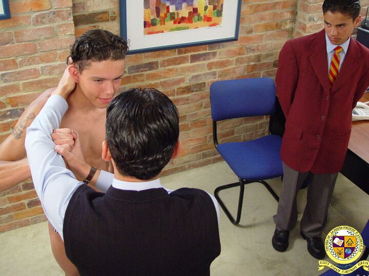 The Headmaster punishes Gabriel for bullying a smaller boy