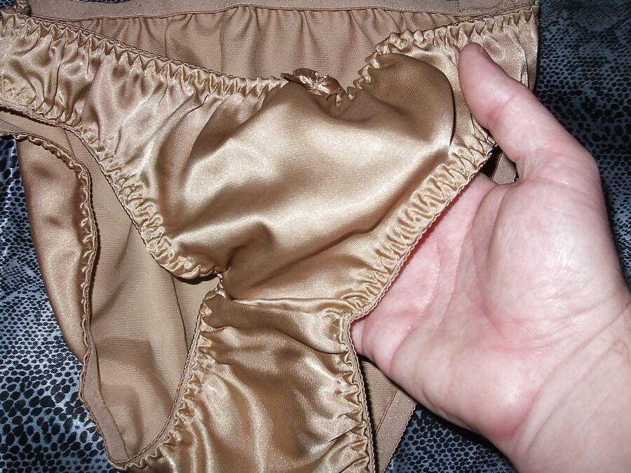 A selection of my wife&;s silky satin panties