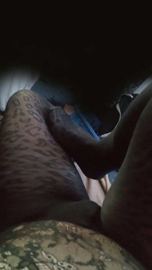 Naughty Sissy Boy in Leopard Tights &amp; Body Preview
