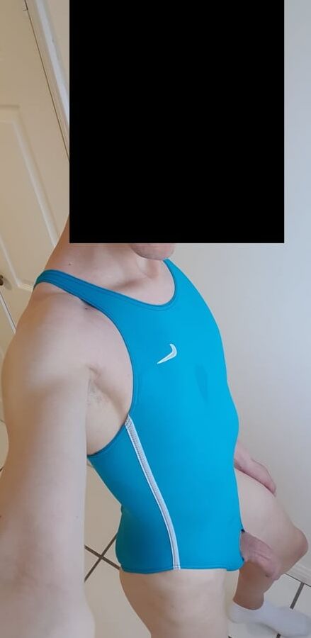 Nike blue onepiece swimsuit