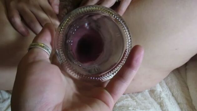 Gaping Hairy Pussy PAWG With Glass Bottle Insertion
