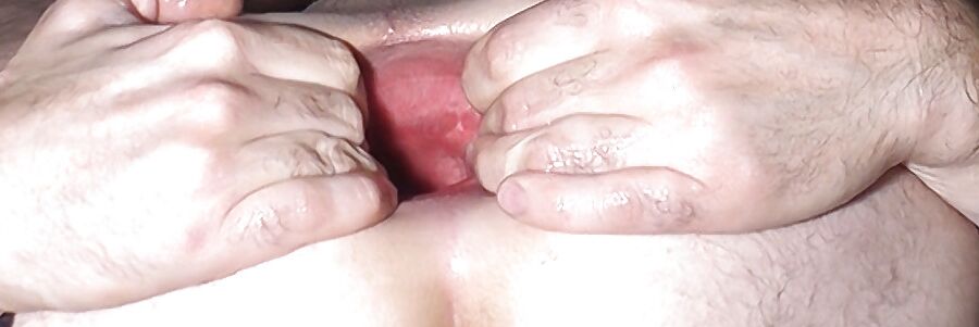 My asshole fisted with own hand ,cm big gape spread