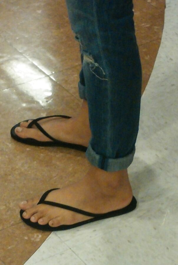 Asian ts feet in airport
