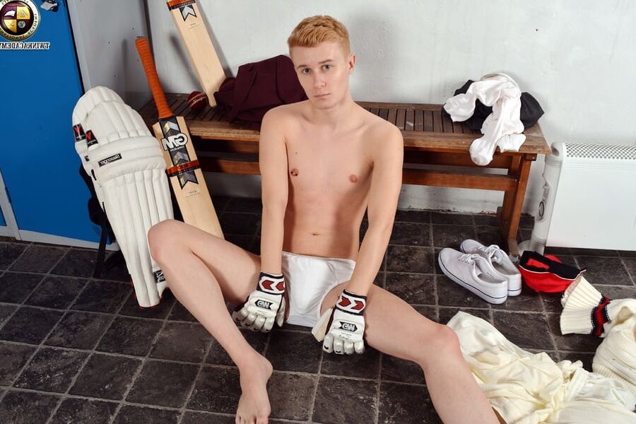 Jacob shows off after the Cricket match