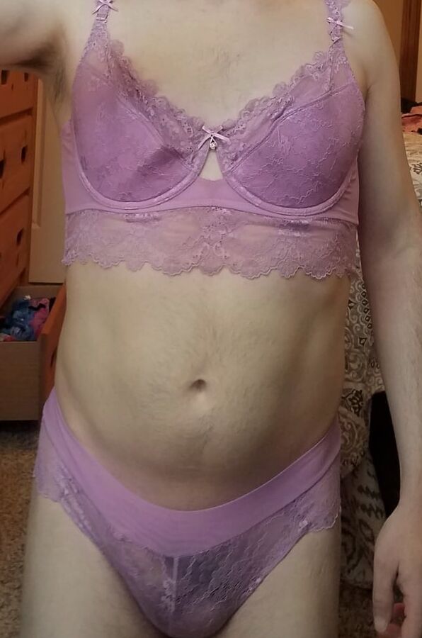 Purple Bra and Panty Set