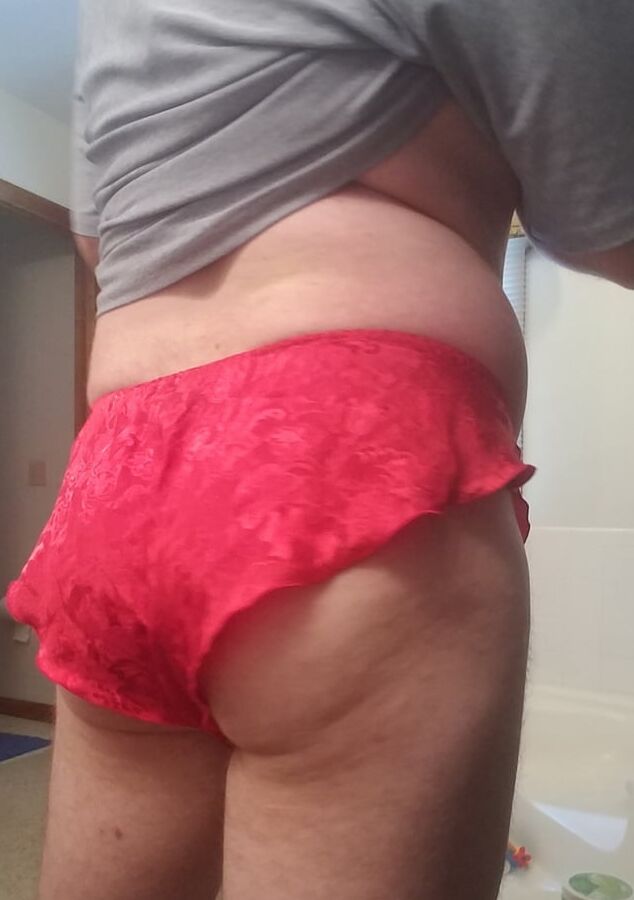 Red tap panties