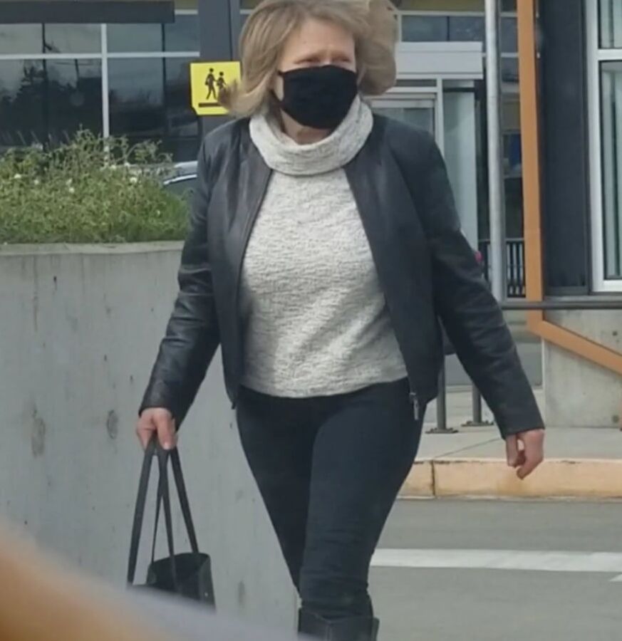 Sexy Grandma Sex Star out in public