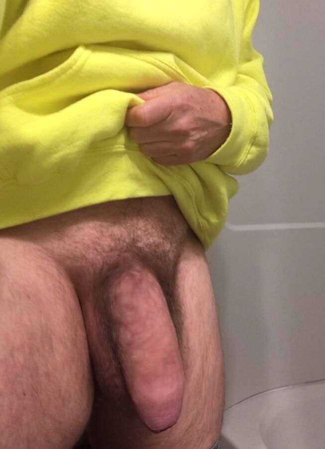 Wearing My Hoodie and Showing My Cock and Ass