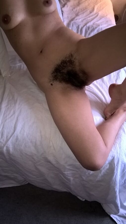 My beautiful Hairy wife in tight short