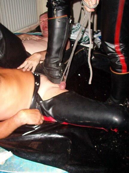 Working on slaves in a full leather